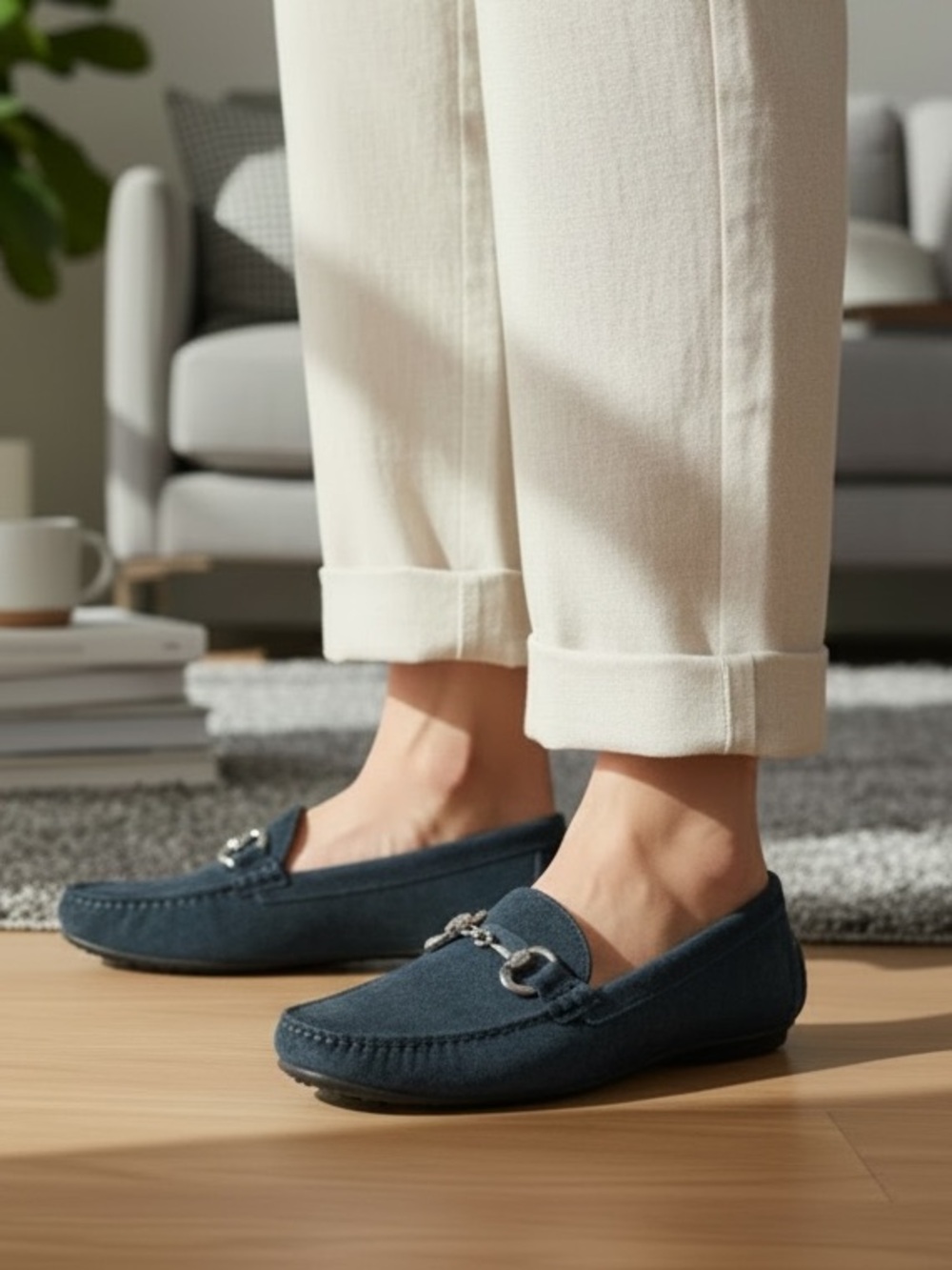 Wirth Original Mocassin 1948 Horsebit Loafers Size 9 Slip On Blue Suede